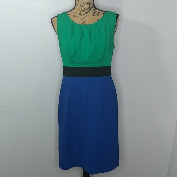 AB Studio Sleeveless Dress Colorblock Size 10 - Picture 1 of 6